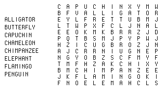 animal word search puzzle 5