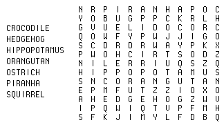 animal word search puzzle 6